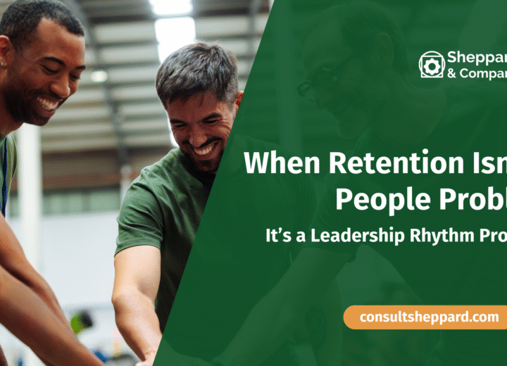 Image of people held in a warehouse