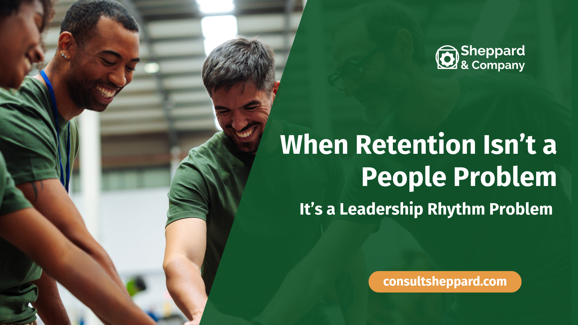 Image of people held in a warehouse